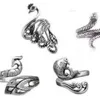 Paacock Ring Koi Ring 925 PLAIR Silver Phoenix Ring Hook Open d'aiguille Open Aigned File Artefact