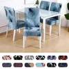 12 pièces Couvre-chaise imprimées Big Elastic Kitchen Covers Soutr Soutr Soupt Covers for Room Room Wedding 231222