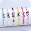 Strand Colorful Crystal Beaded Butterfly Bracelets Handmade Braided Rope Adjustable Bangles For Women Girl Teens Jewelry Accessories