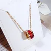 Colliers pendants en titane coréen en acier rose rose cristal chiffres romains collier motif pour femmes bijoux de mode de fêtard des filles 235