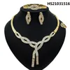 Yulaili est Dubai Gold Jewelry Sets Red Rhinestone Halsband örhängen Charm Brangle Ring Women Party Jewelerie Set Whole2673