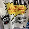 Moda Roupas Mens Designer Tees Camisetas American High Street Creative Fun Comics English Letter Impresso Camiseta Mens Mulheres Soltas Casual Top Manga Curta Pure Co
