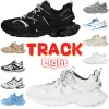 Luksusowe damskie męskie buty na zewnątrz Designer Track 3.0 Sneakery oświetlone skórzane trener Gomma Nylon drukowana platforma Sneakers Men Treakers Buty LED Buty LED