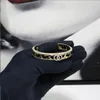 Tennisljus lyxig högkvalitativ högkvalitativ tung industri lyxig upplaga svart läder full diamant öppen armband mode