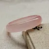 Bangle äkta naturlig rosa jade armband charm smycken modetillbehör handskårna lyckliga amulettgåvor för kvinnor hennes män