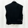Herenvesten pfhq mode casual vest voor heren metalen kettingkraag kraag met eenmalige mouwloze jassen met één borsten zomer 2023 Tide 21f3838