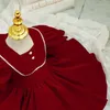 Fille robes née bébé princesse Noël bouffée rouge manches longues enfant enfant en bas âge