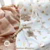 100 Organic Cotton S Born Muslin Wrap Baby Bed Swaddle Filt Giraffe Print Gaze Bath Handduk 231222