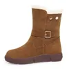 Designer di dimensioni inverno grandi stivali da neve all'aperto pelliccia da donna pelliccia soffice in pelle soffice bootie calde stivaletti neri moca