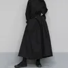 Męskie spodnie 2024 Trendy gotycki ciemny styl luźno przycięty Hakama szeroka noga duża rozmiar wzorowy sens samuraj