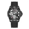 Mujeres de pulsera Aocasdiy Style Gran Dial negro Classics Hollow Circle Men's Watch Life Impermeable cuarzo impermeable