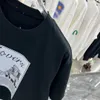 23SS Tasarımcı Mektup Baskı Tişörtleri Tee Sweatshirt Moda Yüksek Sokak Kısa Kollu Yaz Günlük Tişört Nefes Alabilir Erkekler Kadın Mürettebat Boyun Tees Elbiseleri Wo 12-310