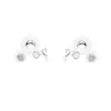 Boucles d'oreilles étalon 2023 Fleur de perle simulée Lumière mignonne de boucles d'oreille coréennes romantique