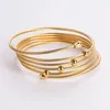 Bangle Elegant Multi Layers 2mm Stainless Steel Wire Bracelets For Women Girls Fashion Wristbands High Quality Jewelry Free Gift