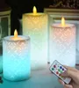 Wireless Remote Led -kaarsen met dansende vlam LED Lightwax Pillar Candle voor bruiloft Decoratie Nacht lichtchristmas kaarsen T200102349883