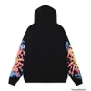 Men's Sweatshirts Designer Hoodies Fashion Streetwear Light Luxury Amires Tie Dyed Sleeves Cashew Flower Print High Quality Hoodie Pullover jacket