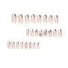 False Nails 24pcs Fint Nail Ballet lungo Ballet Adesivo riutilizzabile Pressa acrilica su Dark Artificial Arts Personality