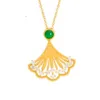 Elegant pendell guld fina smycken bröllop imperial green jadeite jade pendell 22k guld smycken