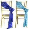 10pcs50pcs100pcs chaise en satin chaise de mariage décor décor ruban noué de nœuds