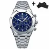 Montre-bracelets Men Regarde grand cadran Lune Expression en acier Del