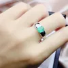 Natural Real Emerald Small Ring Per Jewelry 5 6mm 0 9ct Gemstone 925 Sterling Silver Fine For Men Or Women J210296 Cluster Rings324Z