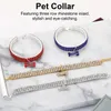 Colliers de chien Trois rangées de collier élastique pour animaux de compagnie Collier en os de la chaîne pendentielle