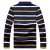 2023 Stripe Men Polo Shirt Cotton Long Sleeve Spring Autumn Embroidery Warm Casual Fashion 231222
