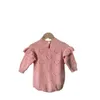 San Valentino Baby Hollow Love Heart Knitting Groster Girls Falbala Long Sleeve Stiater salte di salto 2024 Spring Bathdler Kids Calcola vestiti Z6271