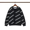 High quality fashion men's clothing designer women's sweater winter and autumn warm striped letter sports shirt round neck pullover R01