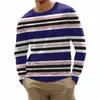 Men's T Shirts Mens Shirt Sports Striped Round Neck Long Sleeve Training Top Oversize Workout Tops Tees Male Exercise Breathable Pullovers