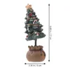 Decorazioni natalizie albero desktop mini ornamenti di pino di Natale slim home artigianato decorativo tavolo da festa