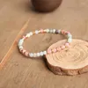 Strand Yuokiaa Powder Powder Crystal Stone Stone Femme 4 mm Frosé Amazon Quartz Bracelet Perle avec des bijoux de méditation de guérison spirituelle