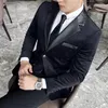 Men's Suits 2024 Autumn Corduroy Color Matching Blazer Youth Slim Fit Leather Patchwork Casual Business Handsome