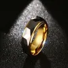 Allocations de mariage Recommander la taille de la haute qualité 8 mm Tungsten en acier en or.