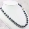 10mm Beautiful Black South Sea Shell Pearl Necklace Natural gem women DIY Jewelry Making Design Hand Made Ornaments 18" AAAxu51 231222