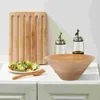 Dinnerware Sets Wood Vegetables Salad Bowl Appetizer Serving Wooden Cone Shaped