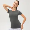 Camisas ativas Treinamento feminino Feminino Treinamento curto Sports Sports Fitness Yoga Sweat Wicking Roupas de camiseta de camisa de secagem rápida