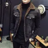 2023 Autunm e Winter Men's Lamb Velvet Light Denim Jacket Slim Jean Coat Mens Casual Outwear 231222