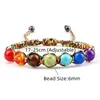 Strand Retro Natural Stone Bracciale da uomo Chakra Perle regolabili Gioielli elastici Giochi regalo regalo