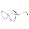 Okulary przeciwsłoneczne TR90 Metal Cat Eye Women oko okulary Ramki Retro przezroczyste przeciwblaskie jasne okulary mężczyźni