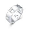 Cały 925 Srebrny srebrny moda Pusta biżuteria z pierścienia sercowego LKNSPCR110333y