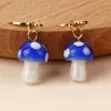 Dangle Earrings YASTYT Cute Mushroom Cartoon Glass Four Colors Pendants Metal For Women Girls Jewelry Gifts