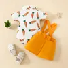 Kledingsets Pasen geboren Baby Boy Bowtie Romper Suspender Shorts Set Infant Korte mouw Rapelkraag Tops Shirt Outfit