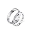 New Solid 925 Sterling Silver Couple Rings for Women Men Wedding Engagement Adjustable Rings Band new ring jewelry N21295v