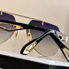 2024 Classic The Enden Solglasögon Mens Luxury Brand Pilot Frameless Agate Blue Mirror Legs Fashion Casual Enden Solglasögon med låda