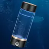ワイングラス透明な水イオナイザーマイクロエレクトリシスカップカップ水素ボトルジェネレーターが迅速な電気分解USBを備えた健康