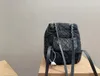 7a Mirror Quality Denim Backpack avec diamant Plaid Pattern Women Chain Sac à épaule Chain de luxe Vintage Sac de navettage privilégié
