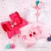 7 inch Valentijnsdag Kinderen Large Bows Haarclip Meisjes Love Heart Bow Princess Accessories Kinderen Verjaardagsfeestje Barrettes Haarspelden Z6264