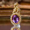 Boucles d'oreilles en peluche nareyo diamants de style antique élégant français vintage élégant et amethyste haut de gamme pour les femmes