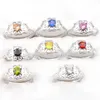 LuckyShine nieuwste damesmix kleur bruids geschenk kristallen ringen 925 zilver gekleurd zirkoon elegante bloemvorm bruiloft ringen JE267P